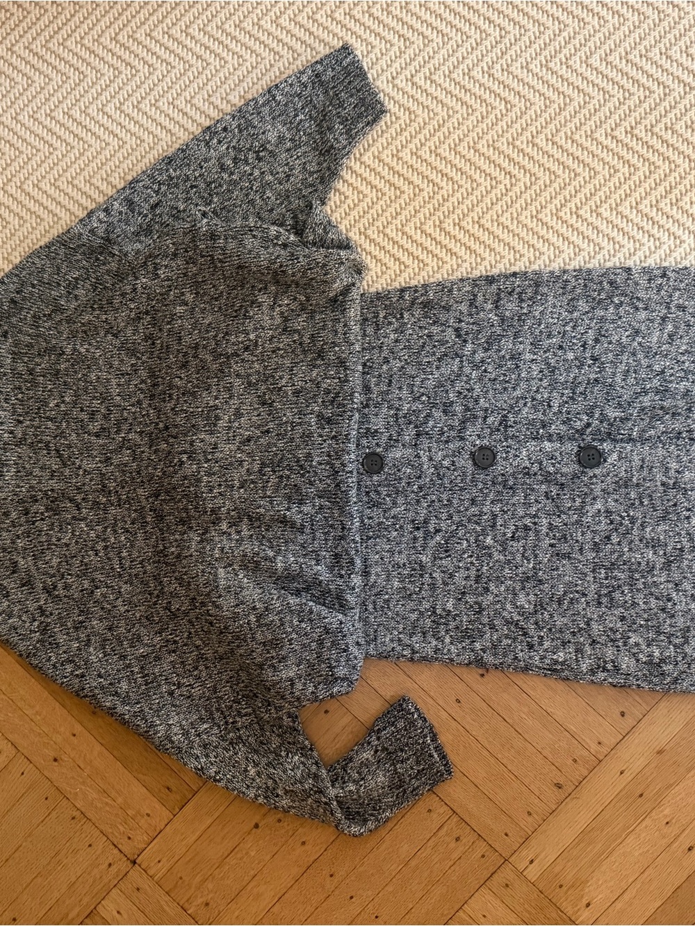 Mango Gray Marled Knit set small